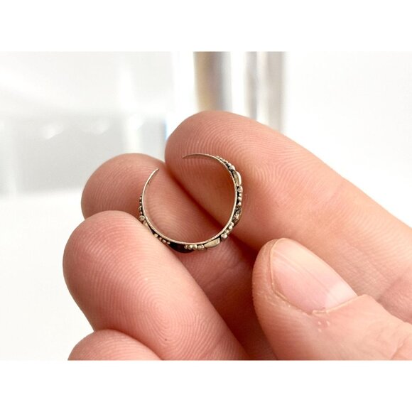 Rope Accented Vintage Antiqued Balinese 925 Vintage Ring - sz 2 - Picture 13 of 13